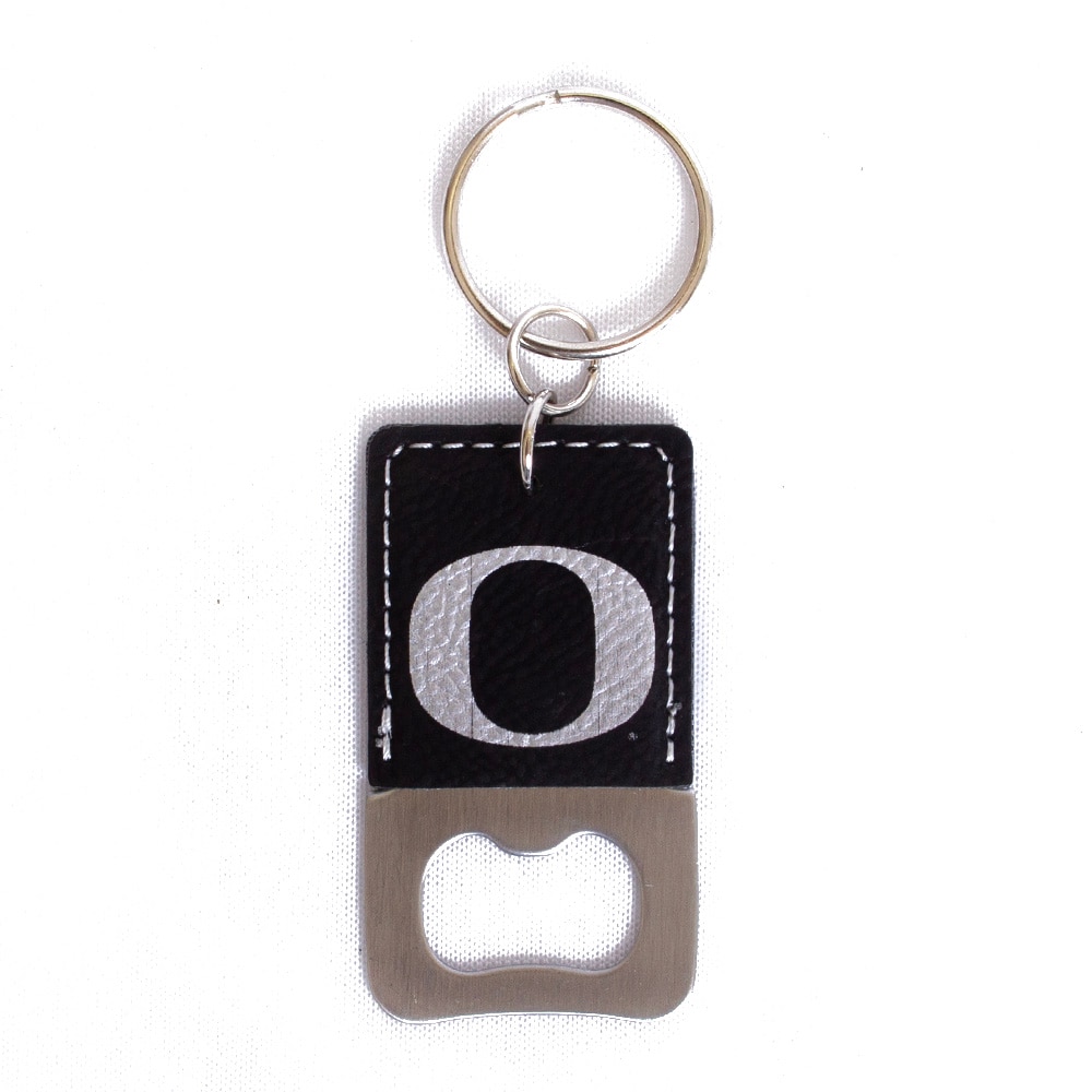 Classic Oregon O, Spirit Product, Black, Bottle Opener, Metal, Home & Auto, Leather, 299145